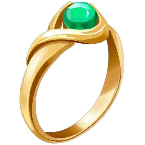 Une bague ornée d'une émeraude, un cadeau précieux pour une mère spéciale. Bague en émeraude icone