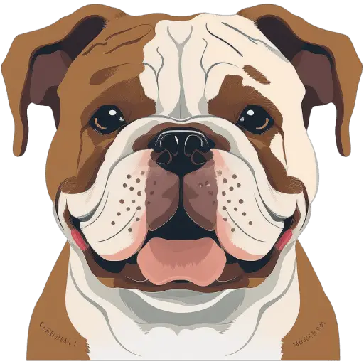 Le Bouledogue est un chien au corps trapu, originaire d'Angleterre. Malgré son apparence robuste, il a un tempérament doux et convient bien à la vie en famille. Bouledogue icone