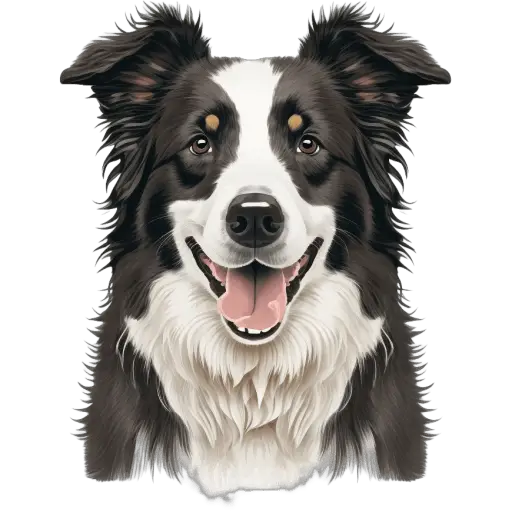 Le Colley à poil court est un chien de berger très intelligent et énergique, capable de rassembler le bétail avec une grande précision. Colley à poil court icone