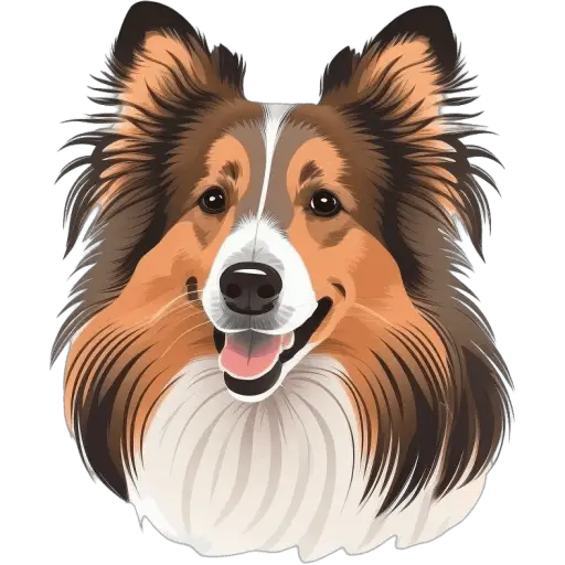 Le Colley des Shetland est un chien de berger intelligent et alerte. Il est utilisé pour la gestion du bétail et est un excellent animal de compagnie. Colley des Shetland icone
