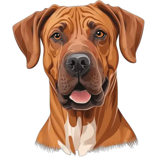 Le Rhodesian Ridgeback est un chien de chasse d'Afrique du Sud, connu pour son crête dorsale distinctive. Il est loyal, courageux et protecteur. Rhodesian Ridgeback icone