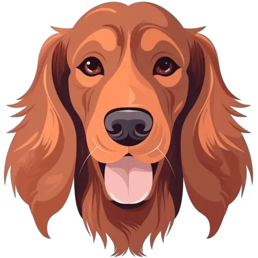Le Setter irlandais rouge est une race de chien de chasse, originaire d'Irlande. Il est actif, amical et a une belle robe acajou. Setter irlandais rouge icone