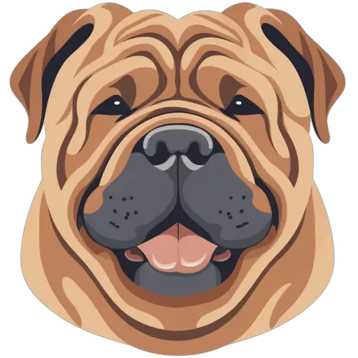Le Shar-Peï est une race chinoise de chien, caractérisée par ses rides. Il est calme, protecteur et a un caractère unique. Shar-Peï icone