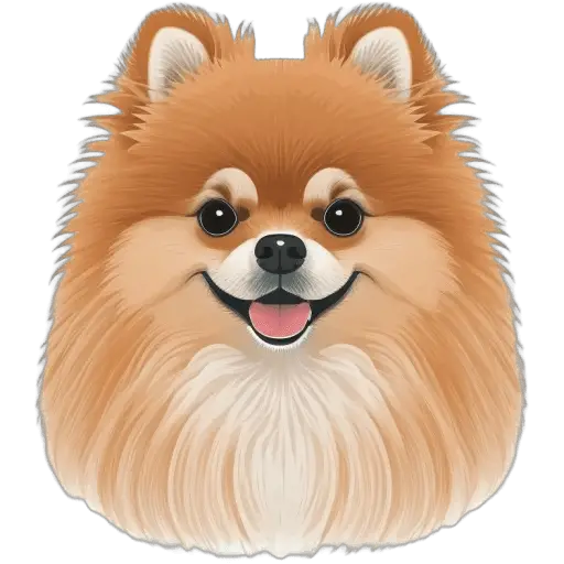 Le Spitz nain, aussi appelé Pomeranian, est un petit chien allemand au pelage luxuriant. Il est vif, enjoué et plein d'énergie. Spitz nain icone