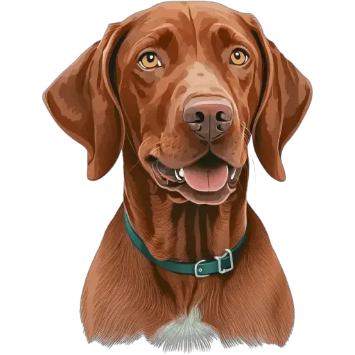 Le Vizsla est une race hongroise de chien de chasse, connue pour sa couleur rouille et son agilité. Il est affectueux, énergique et apprécie le travail sur le terrain. Vizsla icone