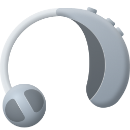 Icône de casque audio grise, représentant un dispositif de sortie audio pour écouter de la musique.