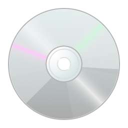 Icône de disque optique, utilisée pour stocker la musique, les vidéos et les données.