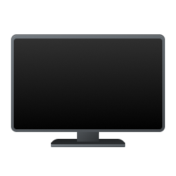 Icône d'un écran de moniteur, utilisé pour afficher les informations en sortie d'un ordinateur.