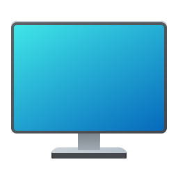 Icône d'un écran de moniteur bleu.