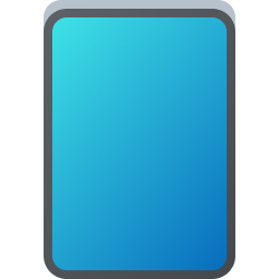 Icône d'une tablette bleue, représentant un appareil tactile portable.