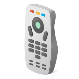 Icône de télécommande, utilisée pour contrôler à distance la télévision et d'autres appareils électroniques.