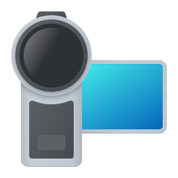 Caméra utilisée pour enregistrer des vidéos.