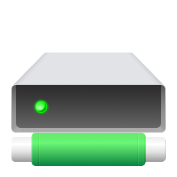 Icône d'un disque dur réseau, utilisé pour stocker des données sur un réseau.