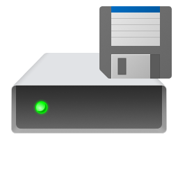 Icône d'un lecteur de disque externe, utilisé pour lire et écrire des disques.