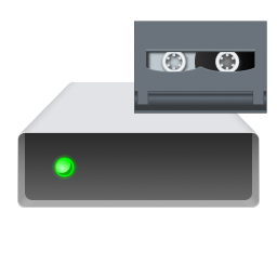 Icône d'un lecteur VHS, utilisé pour lire des médias cassettes VHS.