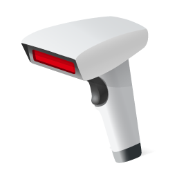 Appareil utilisé pour scanner les codes-barres des produits.