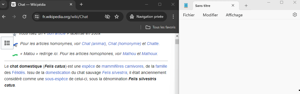 Glissez-déposez pour copier-coller