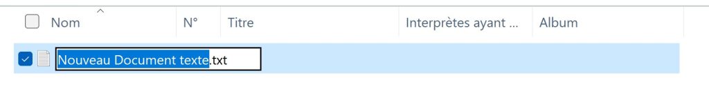 Modifier le nom de fichier par défaut