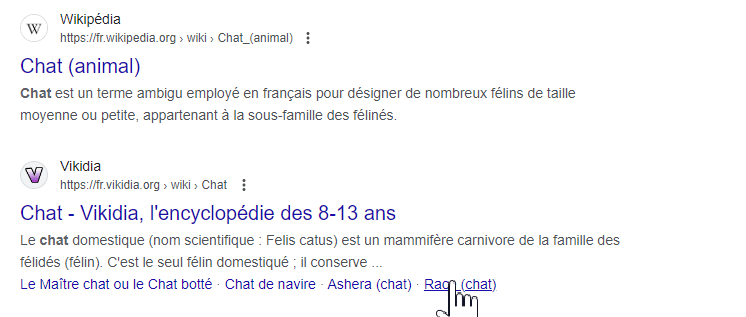 Utilisez la touche Alt pour sélectionner du texte avec lien