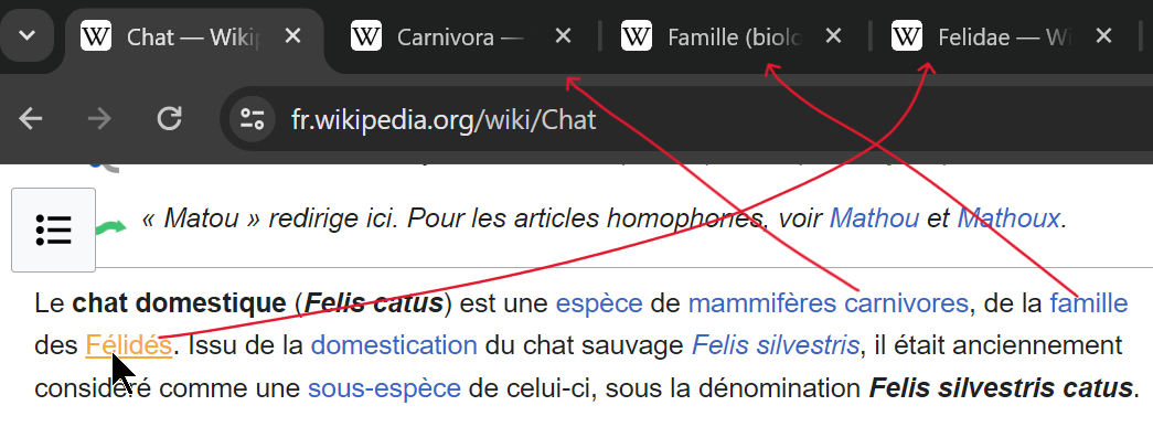 Utilisez la touche Ctrl pour ouvrir un lien dans un nouvel onglet