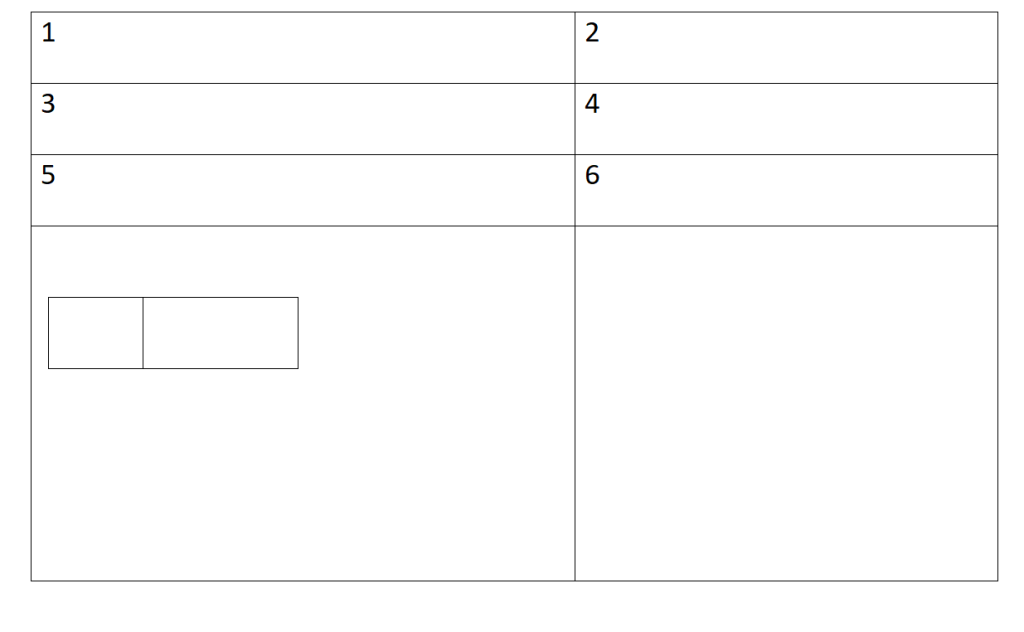 Un Tableau WordPad Imbriquer des cellules 2