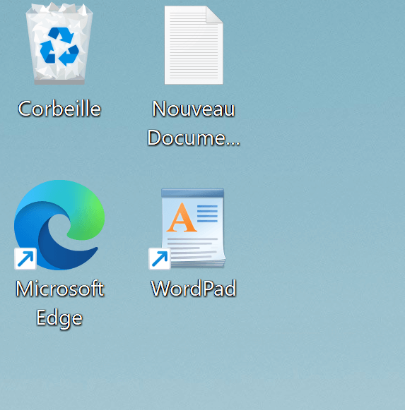 le raccourci de WordPad apparaîtra sur votre bureau 2