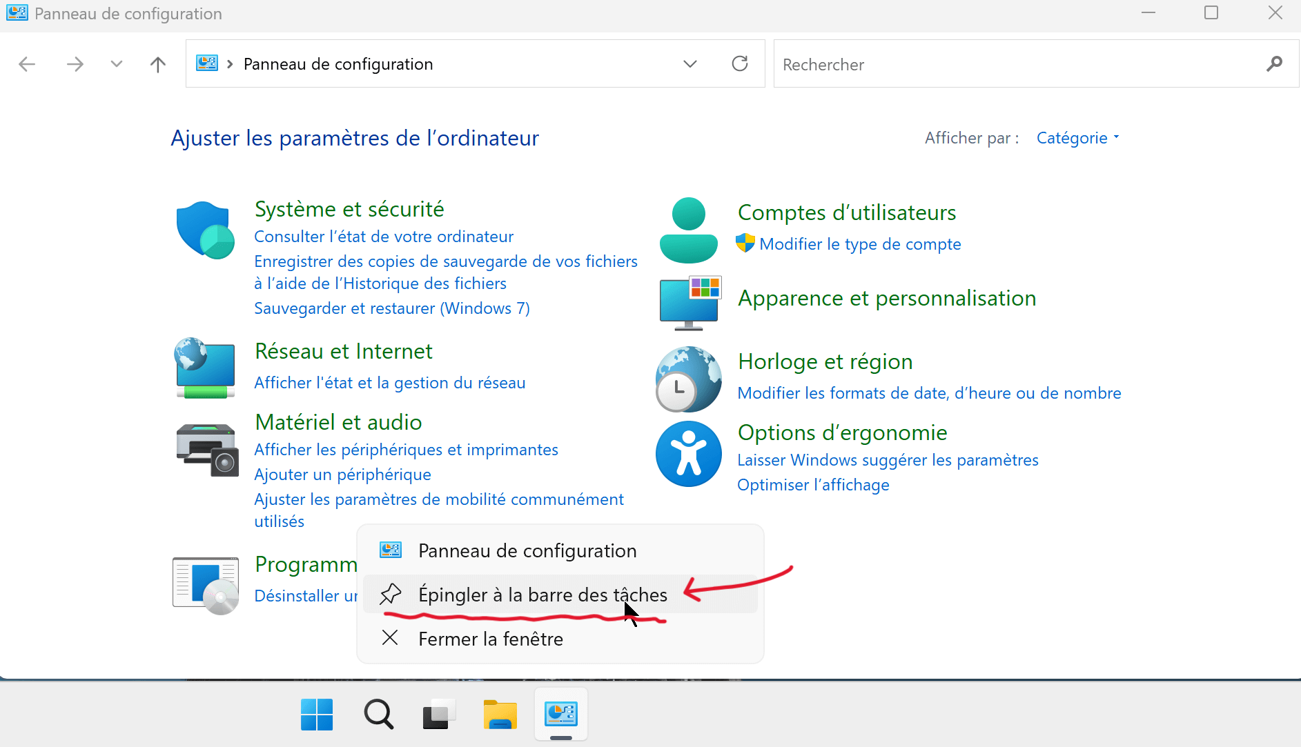 Le fixer à la barre des tâches ou au menu Démarrer pour une efficacité accrue