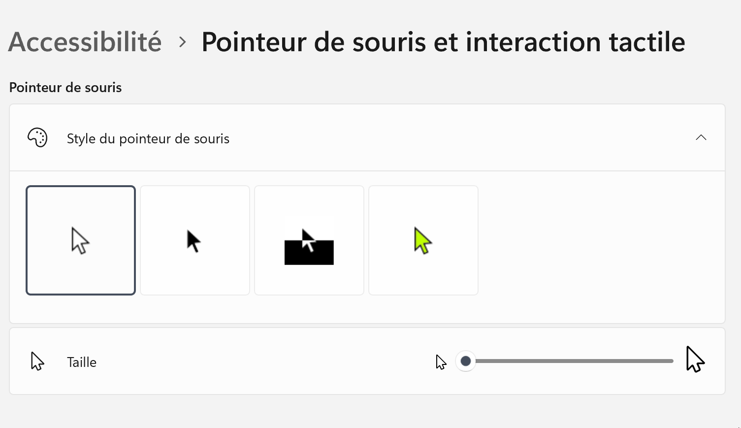changer la couleur du pointeur de souris
