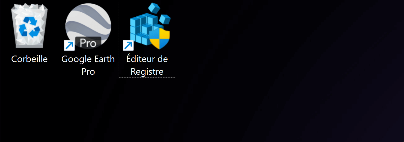 un raccourci le Registre