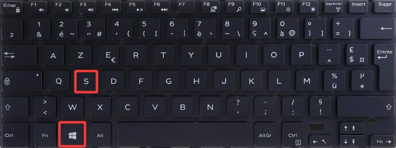 Raccourci clavier Win S