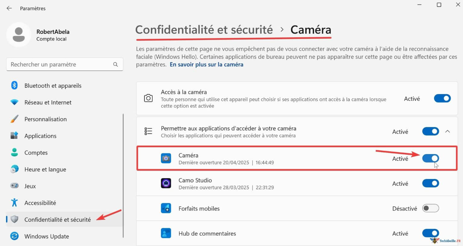 Comment ouvrir la caméra sous Windows 10 et 11 - Tech Abeille