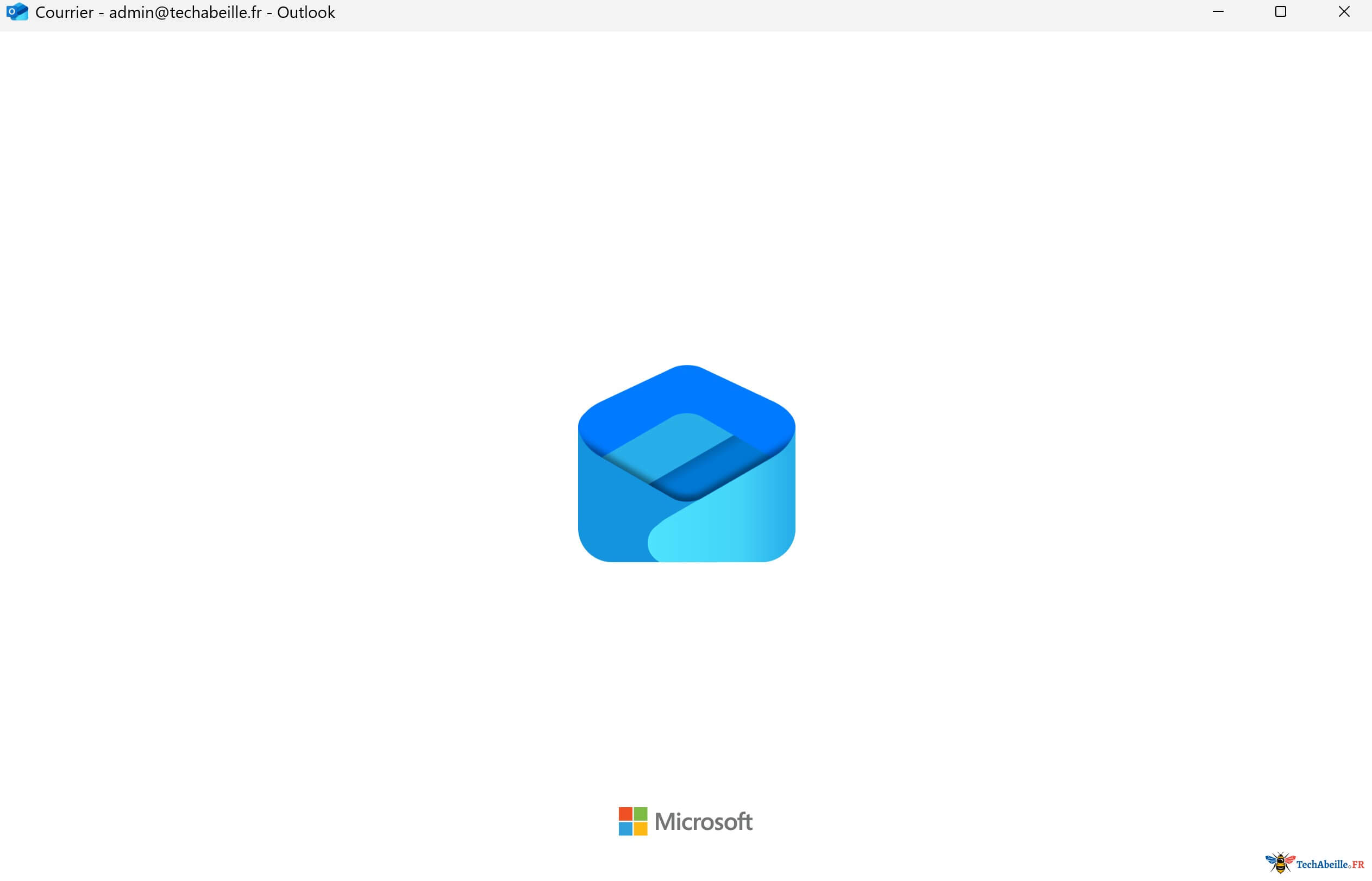 Ecran de demarrage Outlook dans Windows11