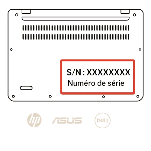 Numéros de série des ordinateurs portables Asus, HP, Acer et Dell