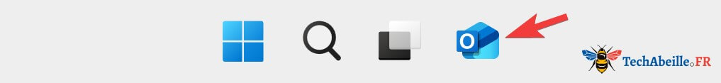 Outlook epingle a la barre des taches