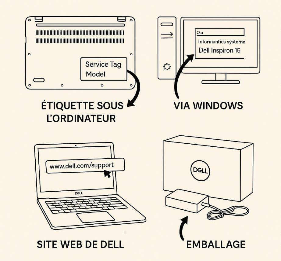 le modèle de votre ordinateur portable Dell