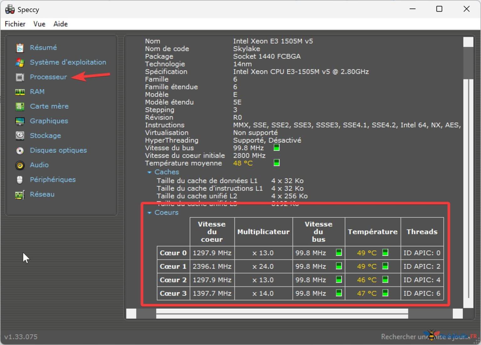 Comment vérifier la température du CPU sous Windows 10/11 - Tech Abeille