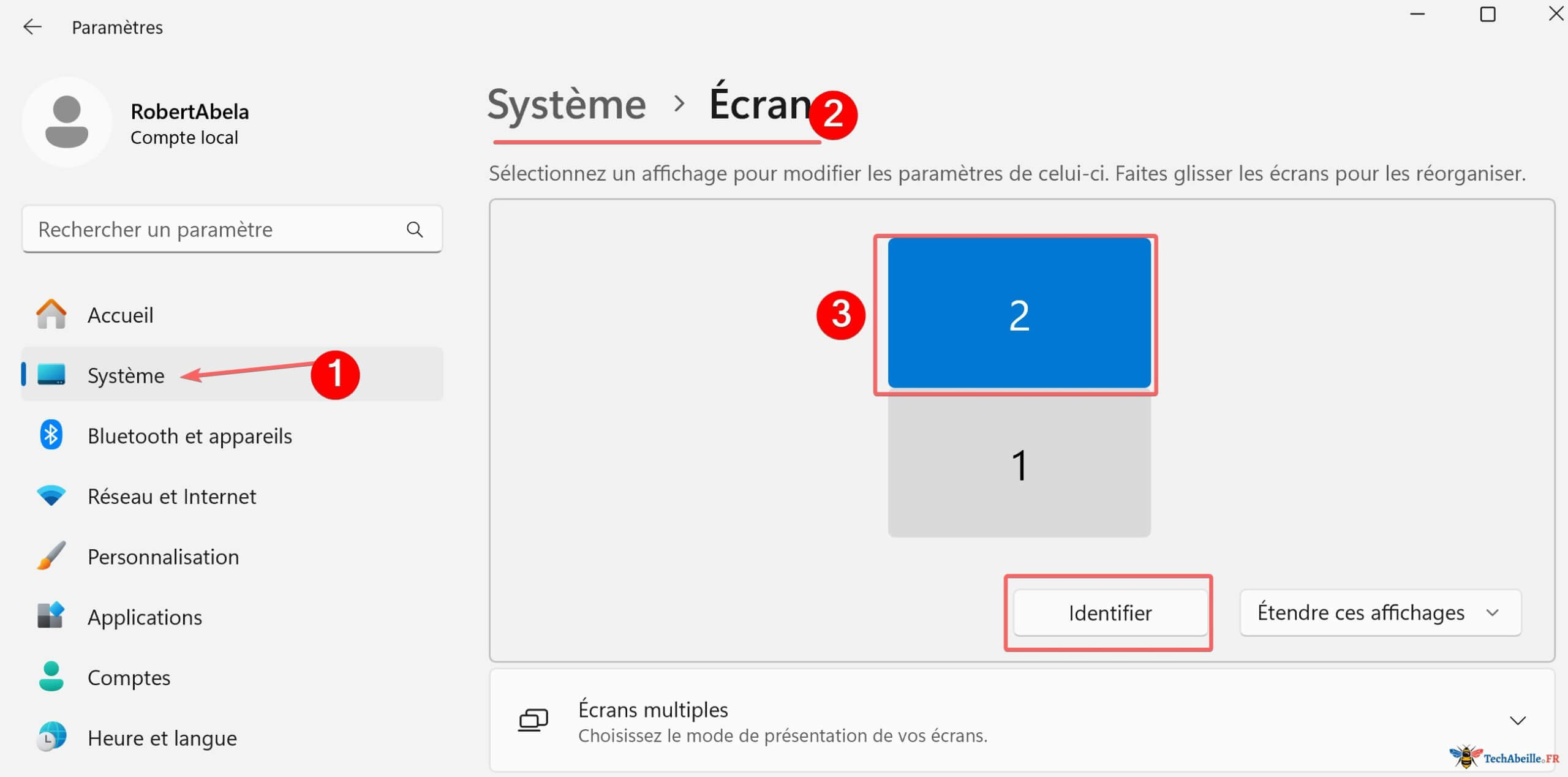 windows 11 trouver les paramètres de lécran dans les paramètres
