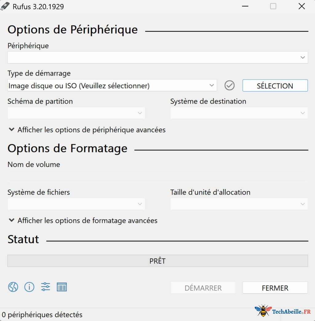 Rufus v3.20 interface française
