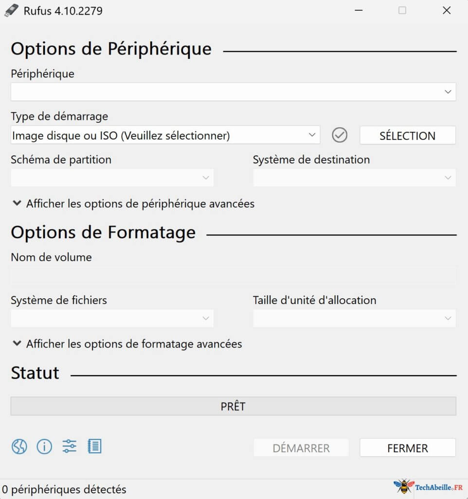 Rufus v4.10 interface française