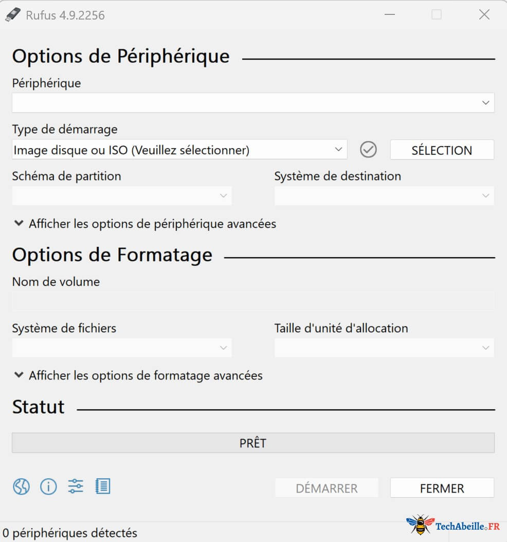 Rufus v4.9 interface française