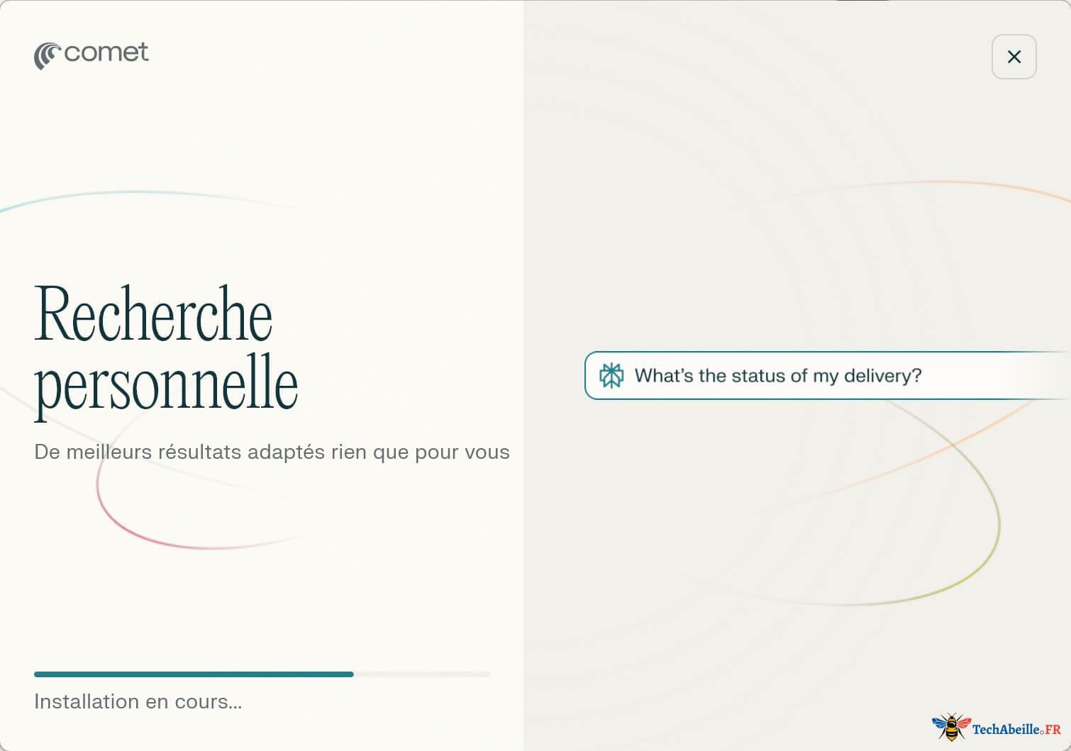 Installation de Comet en cours
