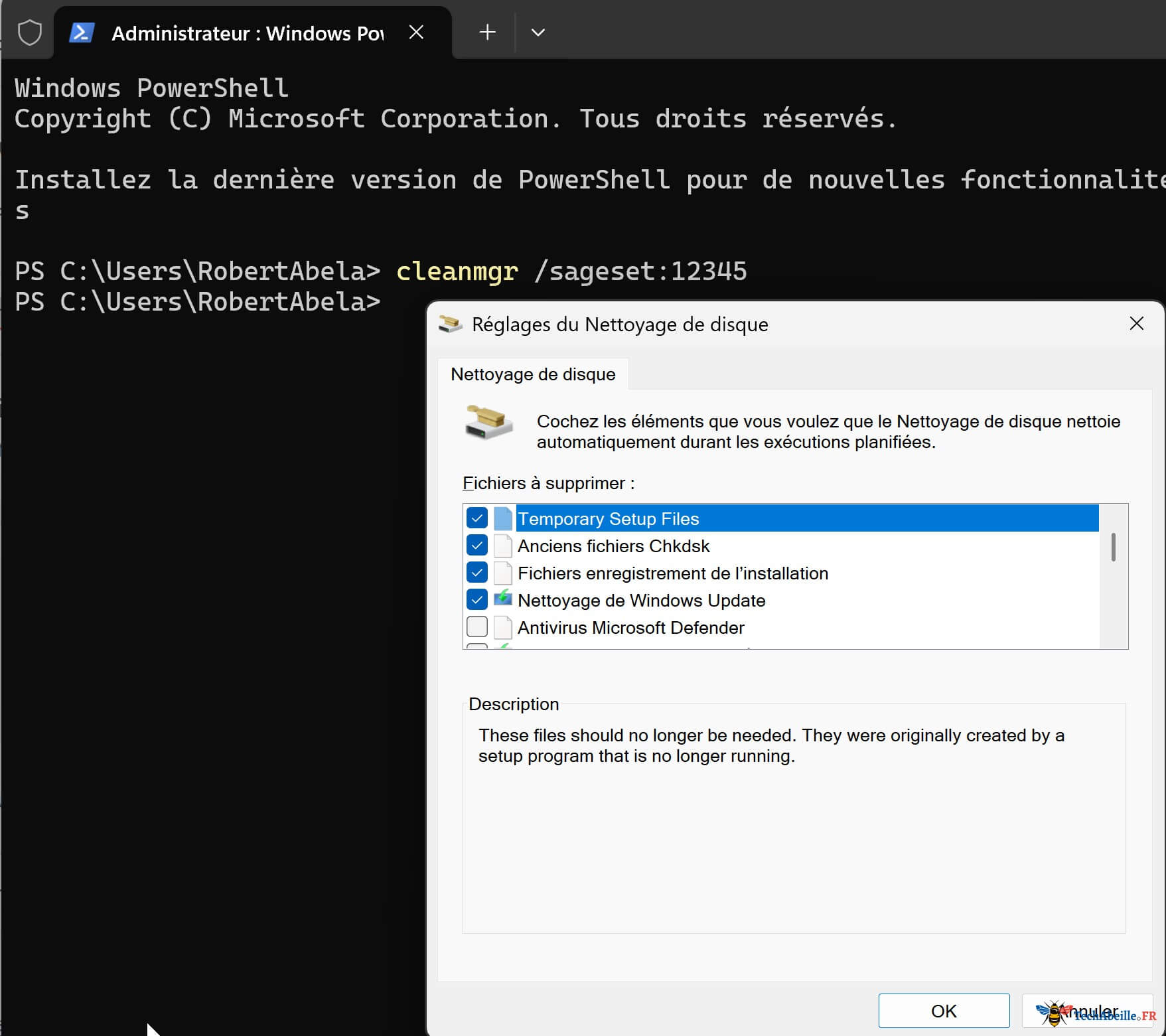 cleanmgr - Créer un profil de nettoyage