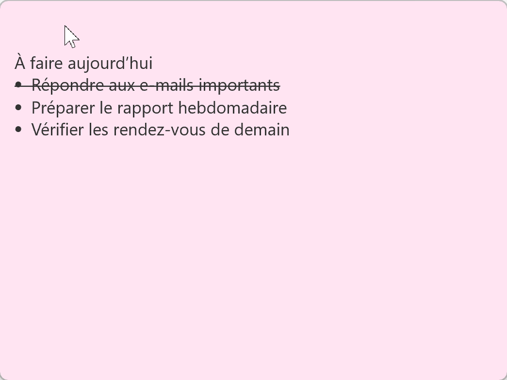 Definir differentes couleurs pour les pense-betes