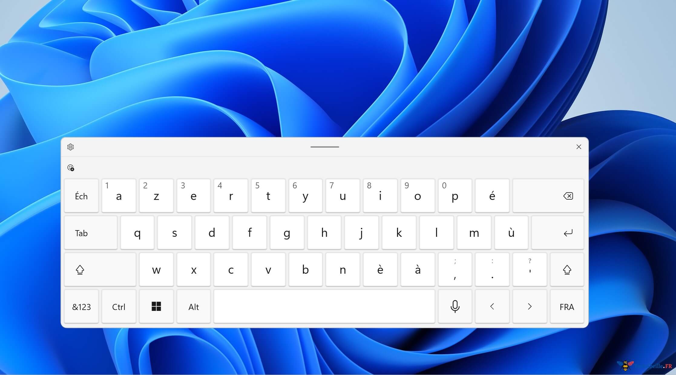Le Clavier tactile ouvert sur le bureau